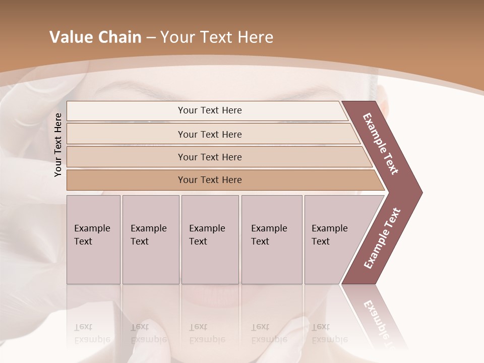 Beautician Touching Perfect Famel Face PowerPoint Template
