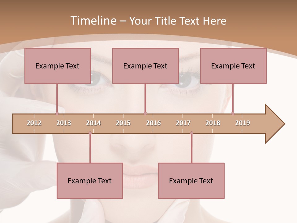Beautician Touching Perfect Famel Face PowerPoint Template