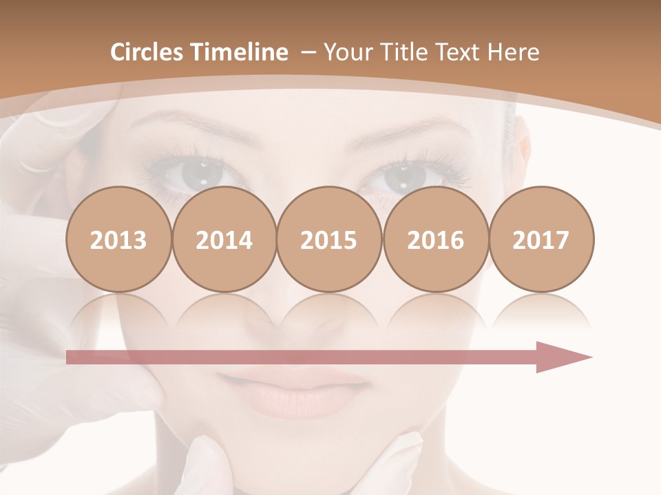 Beautician Touching Perfect Famel Face PowerPoint Template