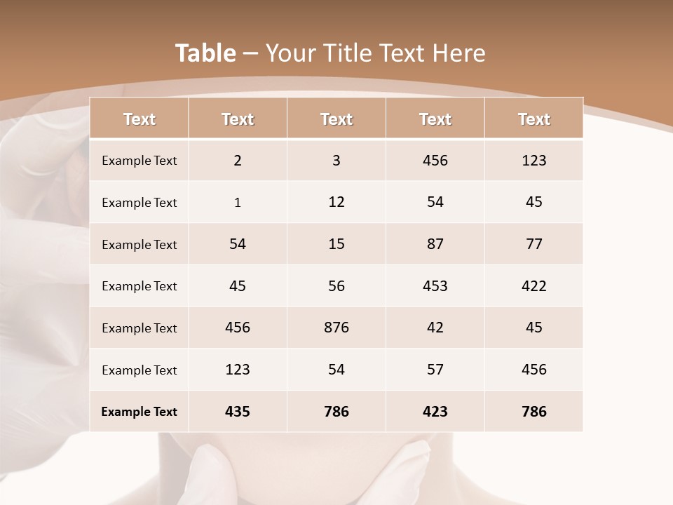 Beautician Touching Perfect Famel Face PowerPoint Template