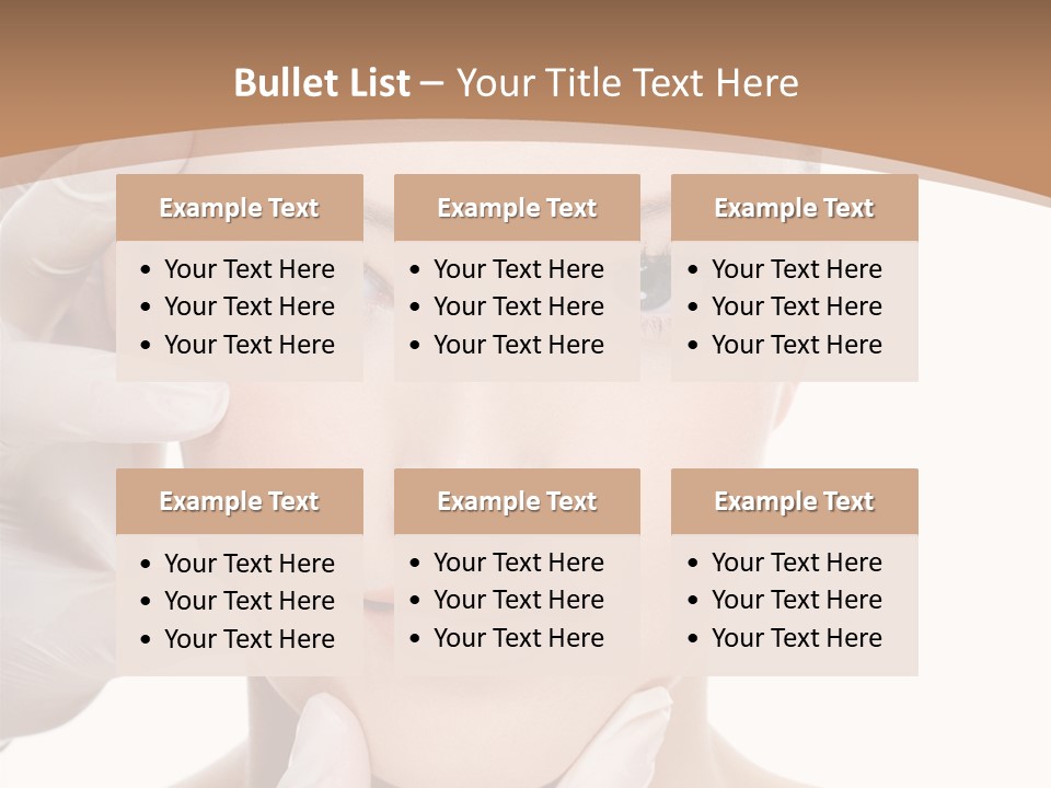 Beautician Touching Perfect Famel Face PowerPoint Template