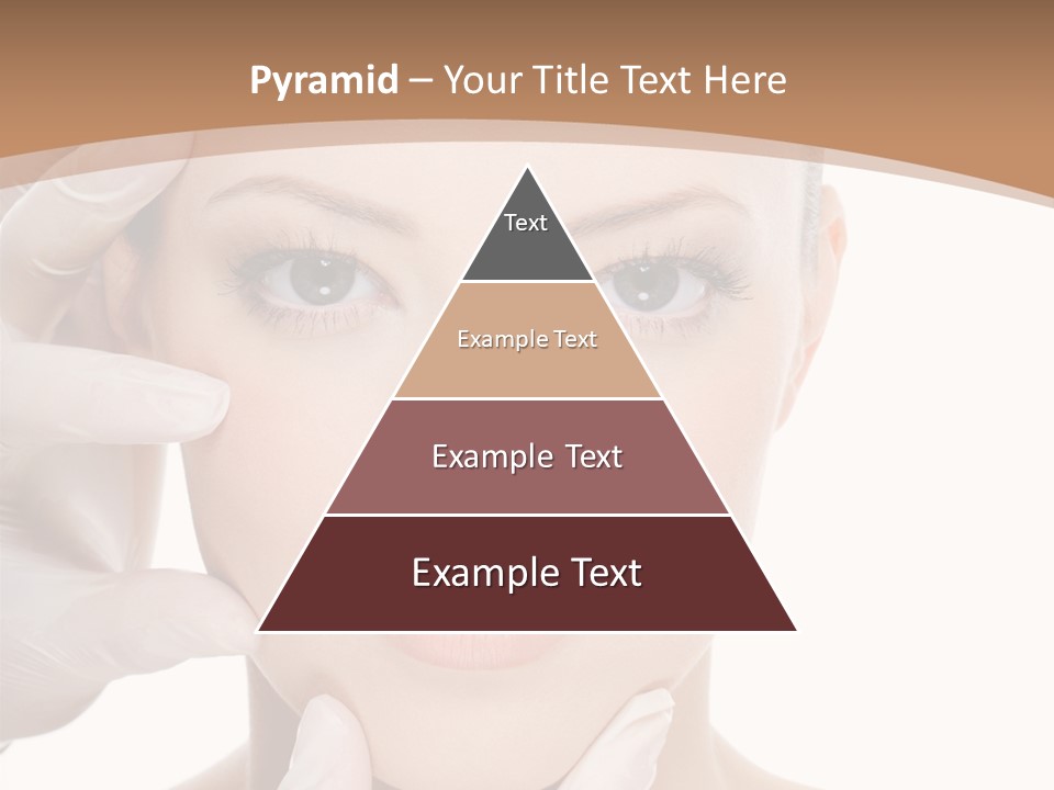 Beautician Touching Perfect Famel Face PowerPoint Template