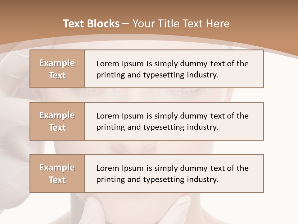 Beautician Touching Perfect Famel Face PowerPoint Template