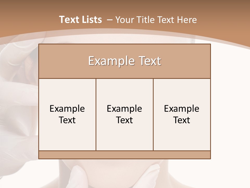 Beautician Touching Perfect Famel Face PowerPoint Template