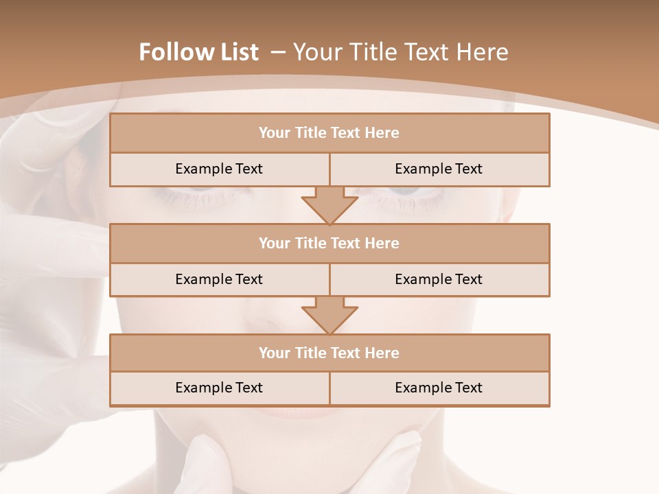 Beautician Touching Perfect Famel Face PowerPoint Template