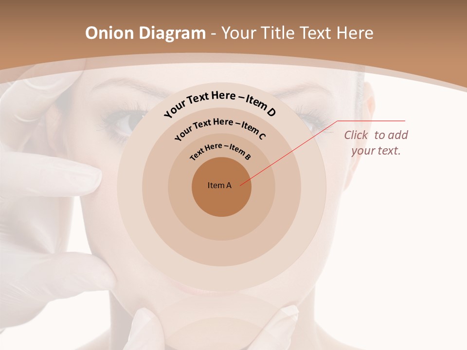 Beautician Touching Perfect Famel Face PowerPoint Template