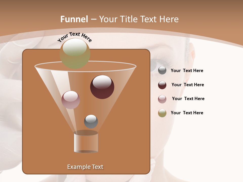 Beautician Touching Perfect Famel Face PowerPoint Template