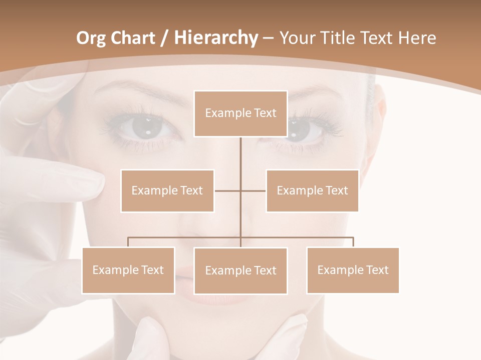 Beautician Touching Perfect Famel Face PowerPoint Template