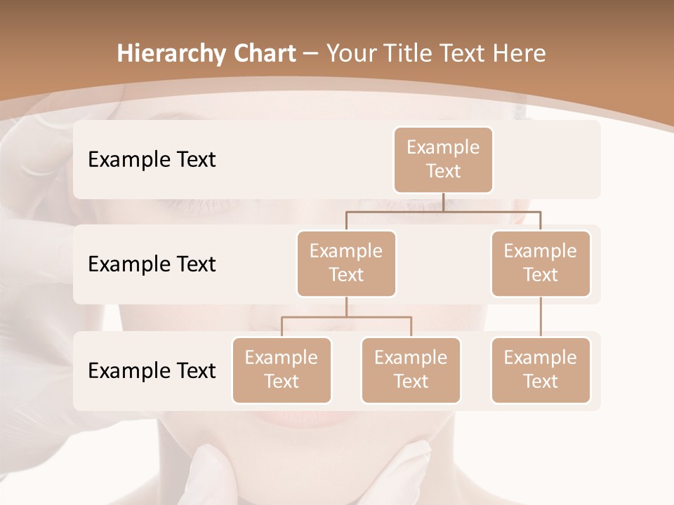 Beautician Touching Perfect Famel Face PowerPoint Template