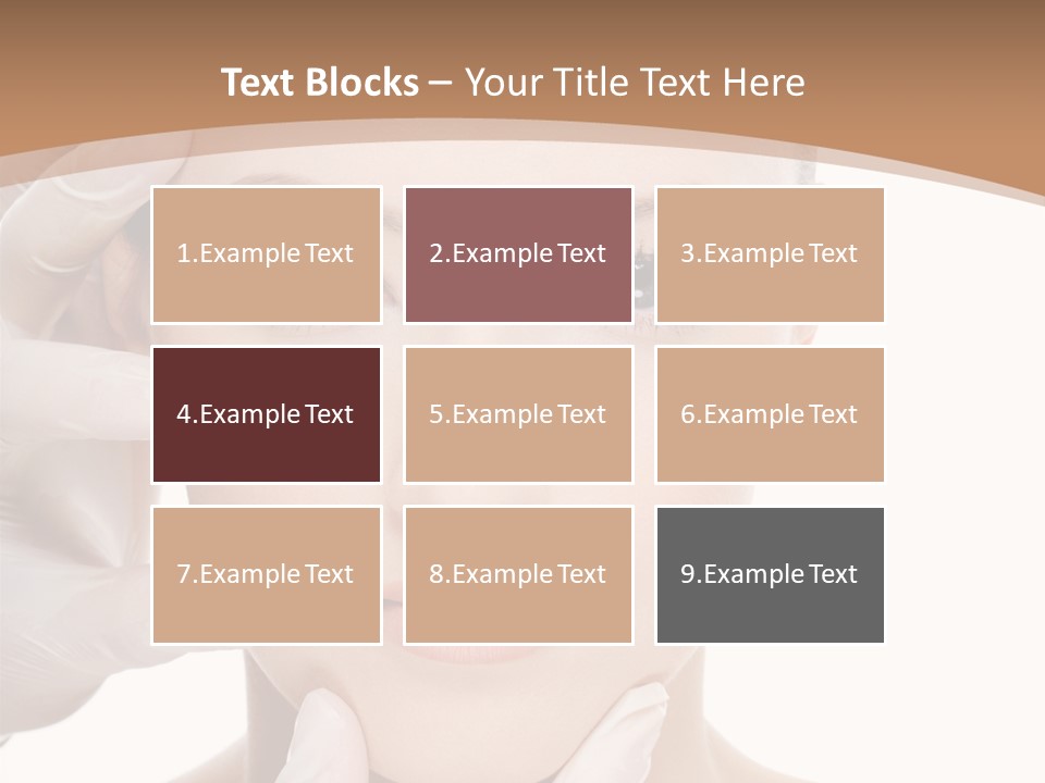 Beautician Touching Perfect Famel Face PowerPoint Template