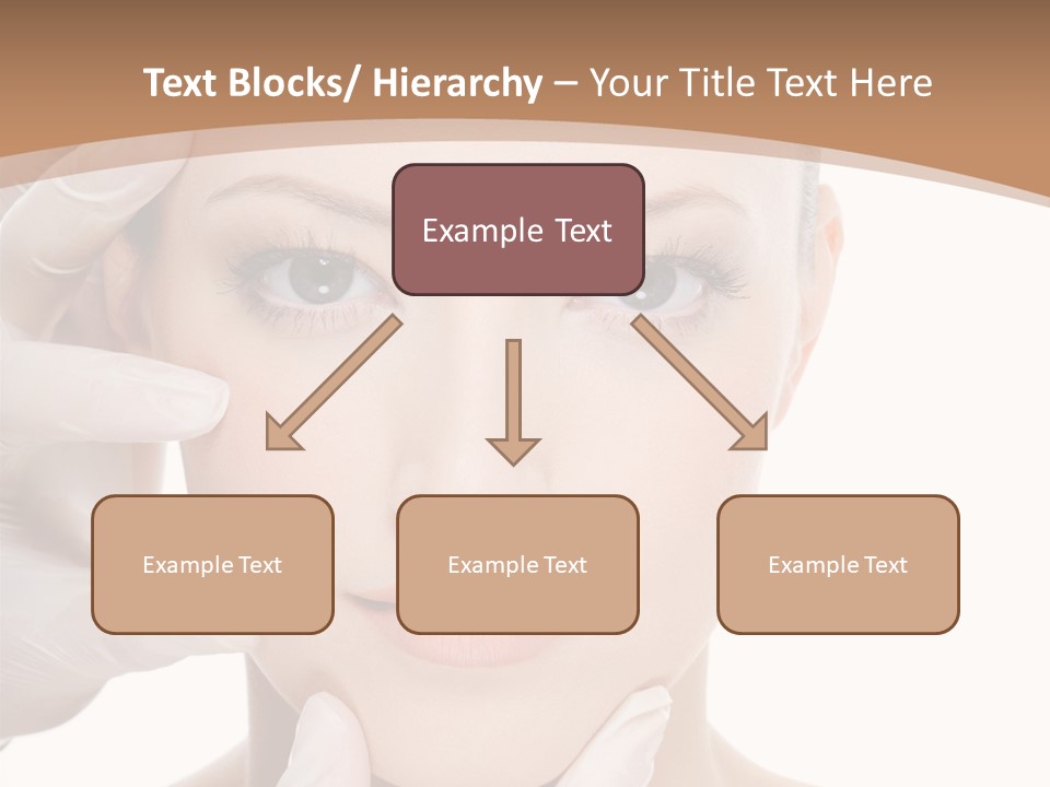 Beautician Touching Perfect Famel Face PowerPoint Template