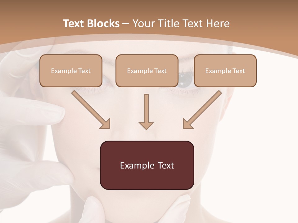 Beautician Touching Perfect Famel Face PowerPoint Template