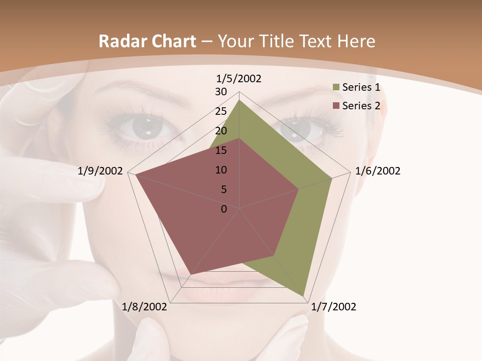 Beautician Touching Perfect Famel Face PowerPoint Template