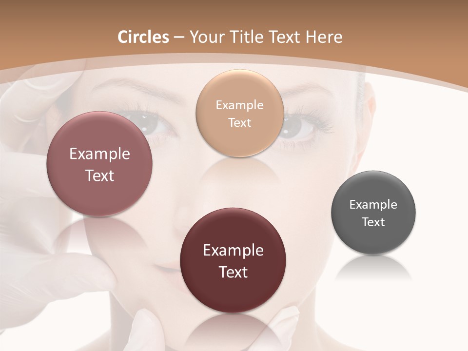 Beautician Touching Perfect Famel Face PowerPoint Template