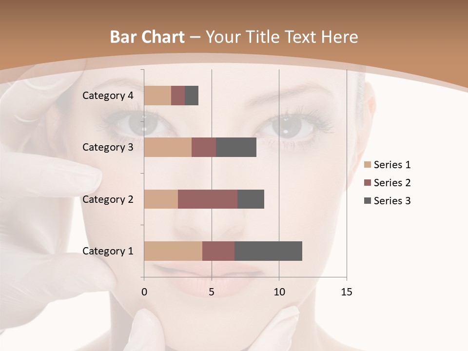 Beautician Touching Perfect Famel Face PowerPoint Template