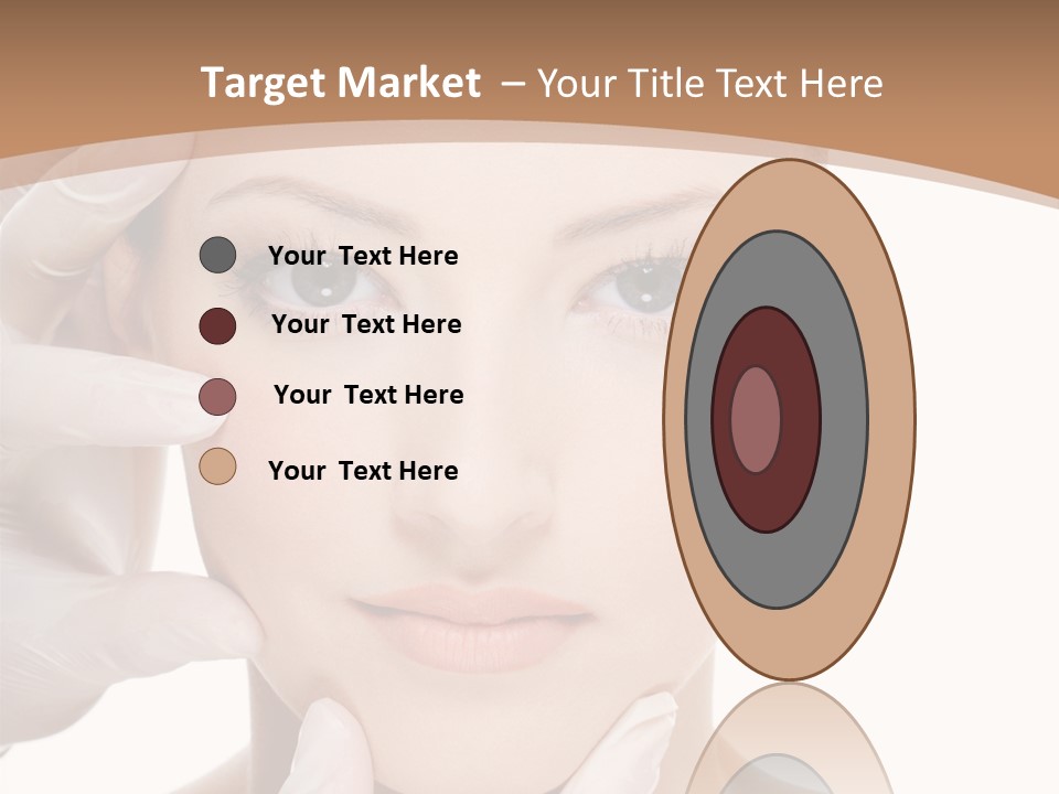 Beautician Touching Perfect Famel Face PowerPoint Template