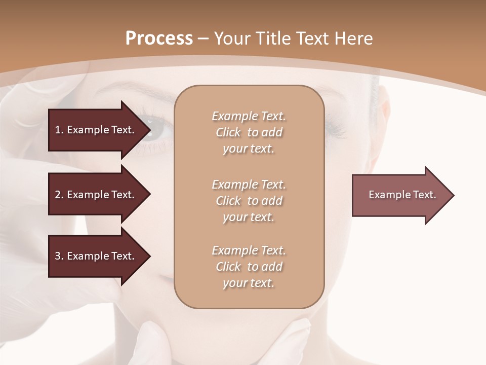 Beautician Touching Perfect Famel Face PowerPoint Template