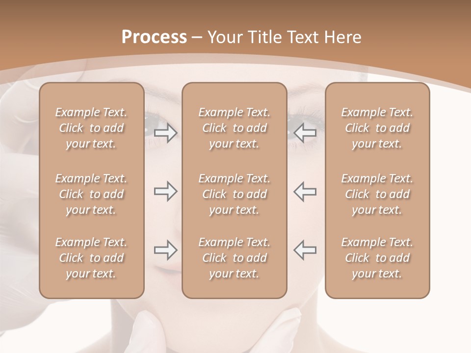 Beautician Touching Perfect Famel Face PowerPoint Template