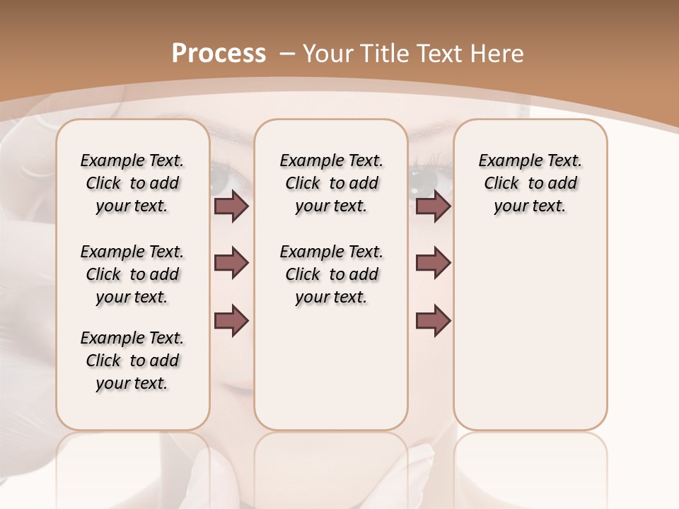 Beautician Touching Perfect Famel Face PowerPoint Template