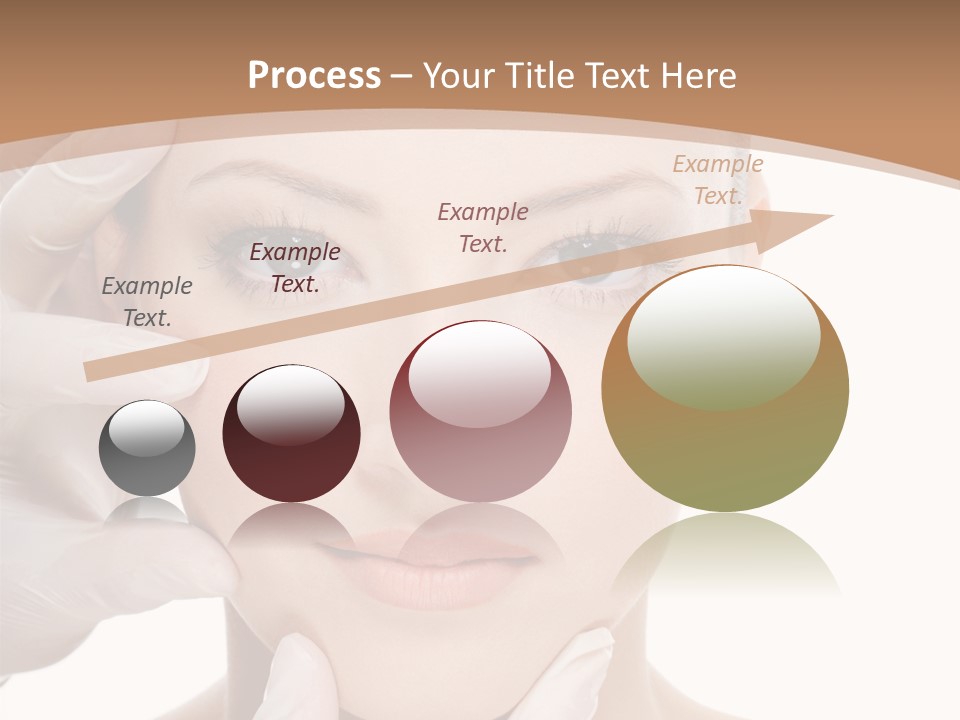 Beautician Touching Perfect Famel Face PowerPoint Template