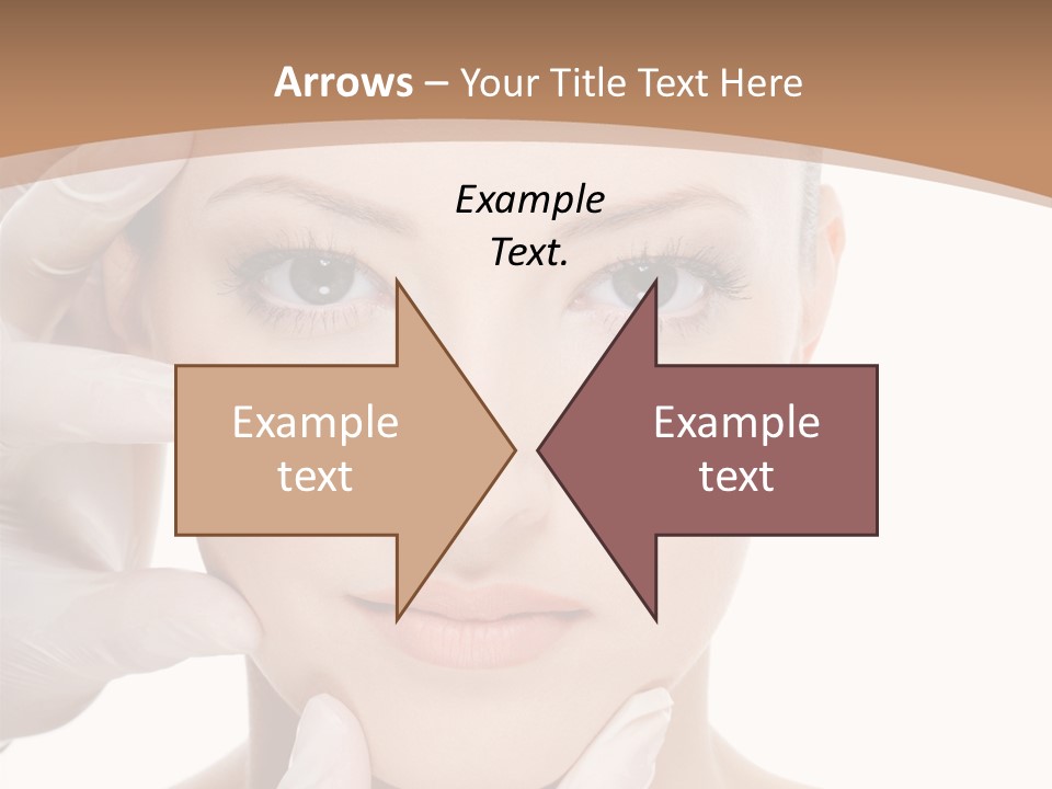 Beautician Touching Perfect Famel Face PowerPoint Template