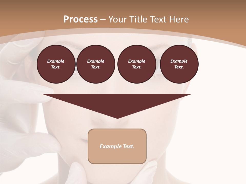 Beautician Touching Perfect Famel Face PowerPoint Template