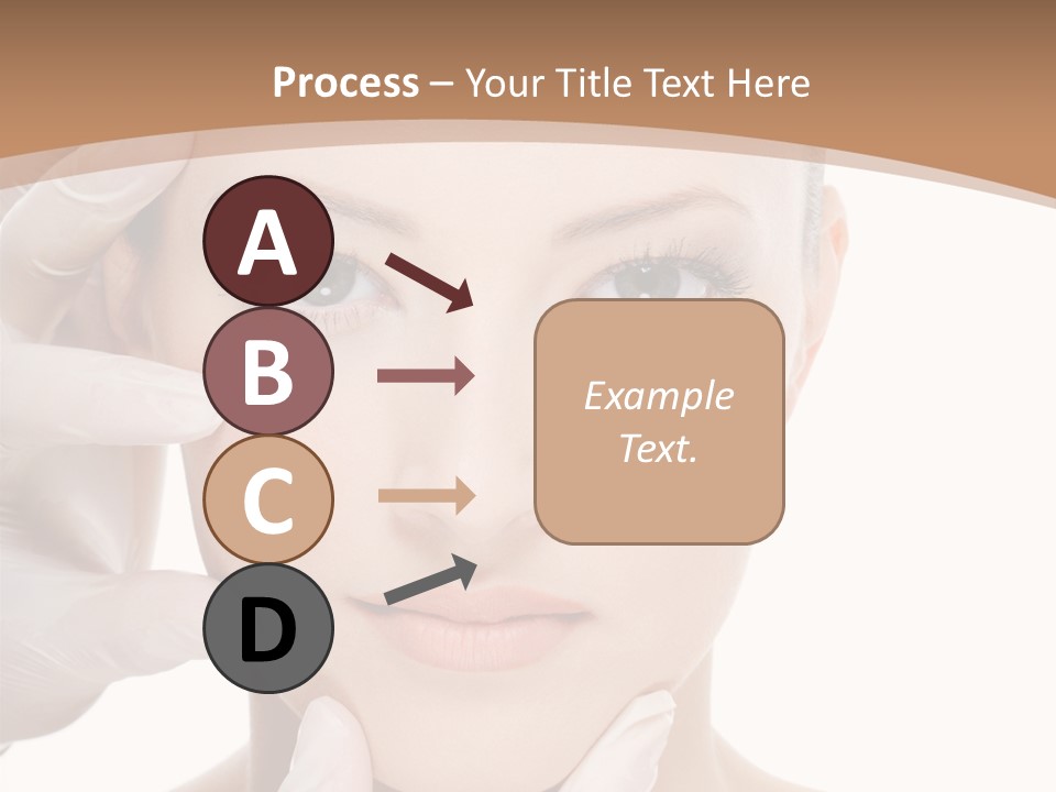 Beautician Touching Perfect Famel Face PowerPoint Template