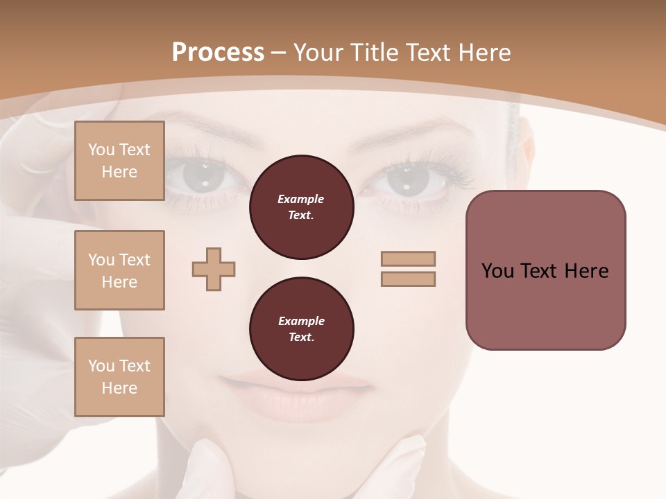 Beautician Touching Perfect Famel Face PowerPoint Template