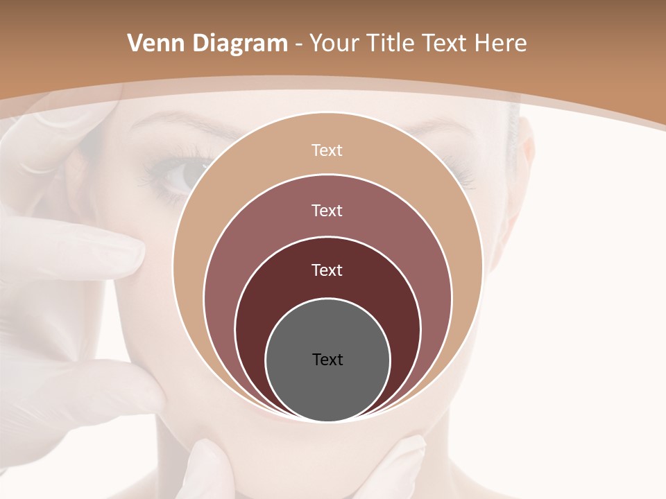 Beautician Touching Perfect Famel Face PowerPoint Template