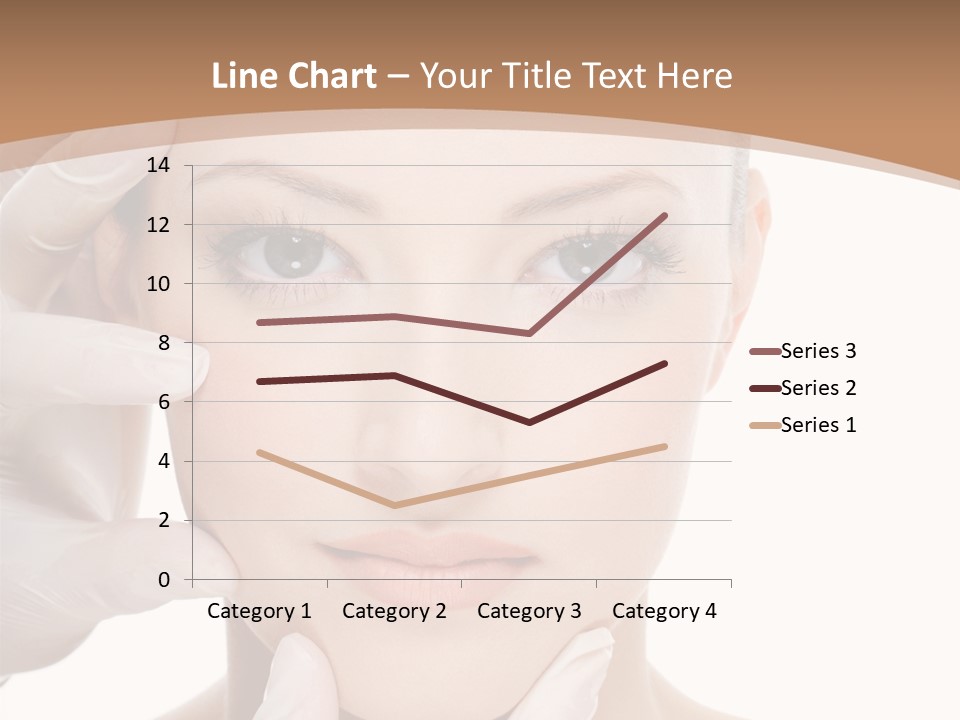 Beautician Touching Perfect Famel Face PowerPoint Template