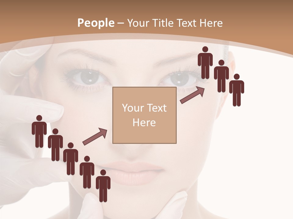 Beautician Touching Perfect Famel Face PowerPoint Template