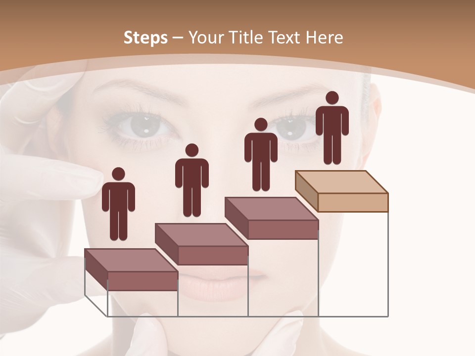 Beautician Touching Perfect Famel Face PowerPoint Template