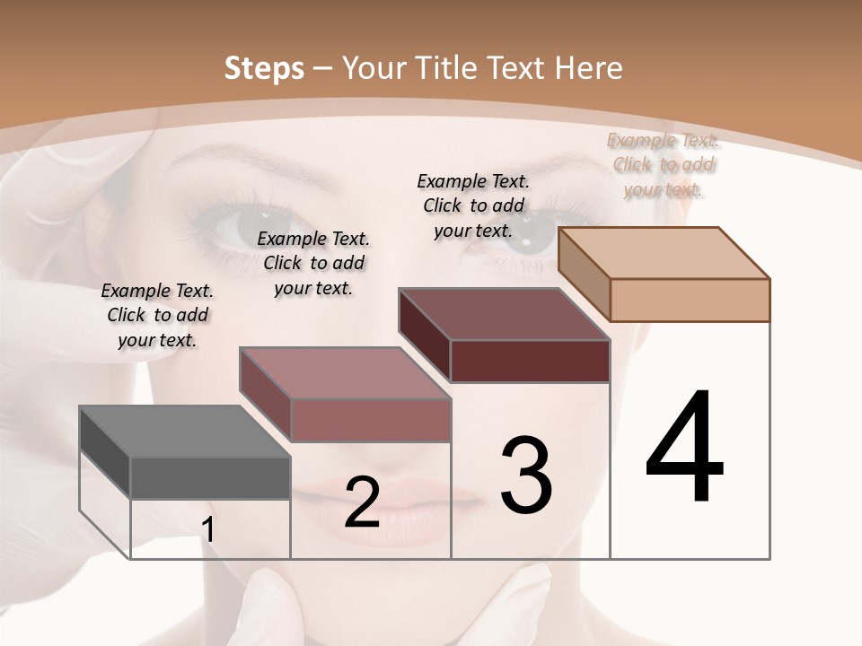 Beautician Touching Perfect Famel Face PowerPoint Template