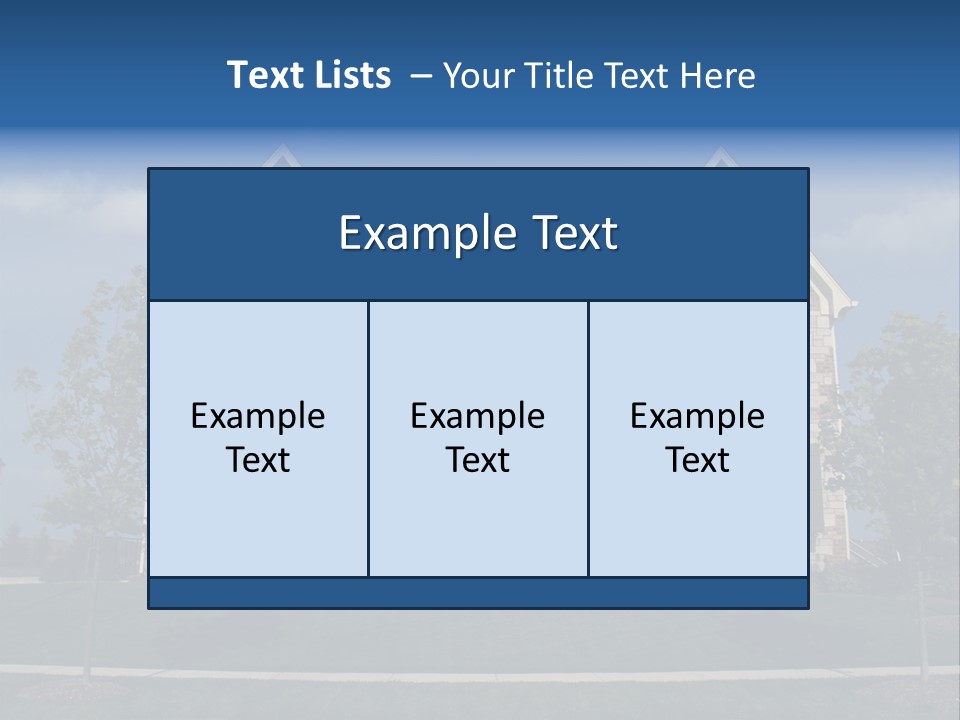 Two Story Stone, Brick And Board Sided Residential Home With Bay Window. PowerPoint Template