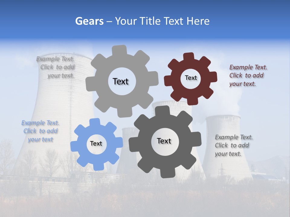Power Plant In Northern China. PowerPoint Template