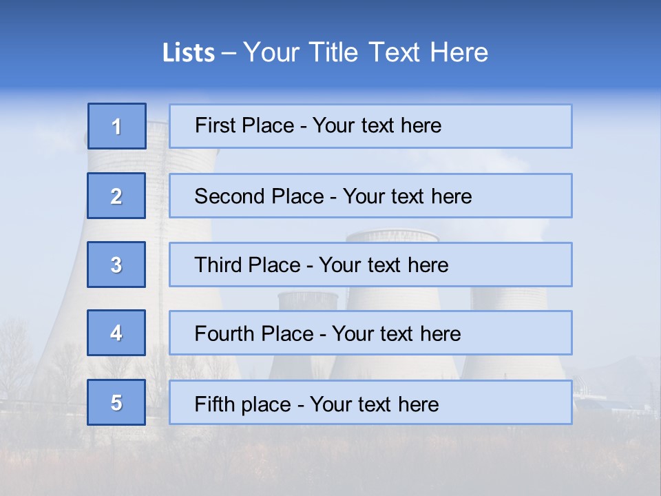 Power Plant In Northern China. PowerPoint Template