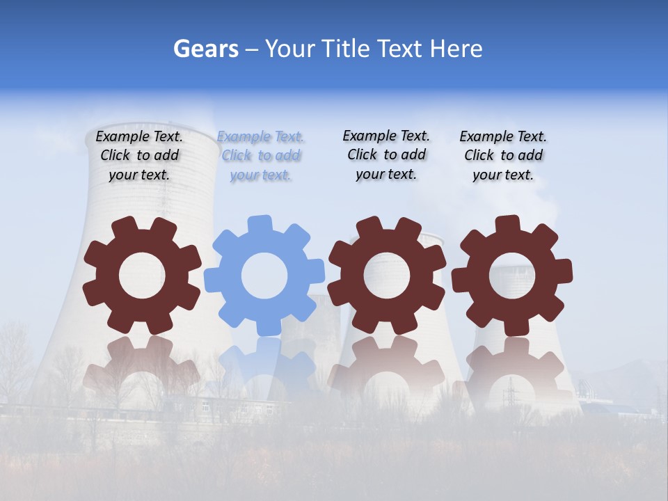 Power Plant In Northern China. PowerPoint Template