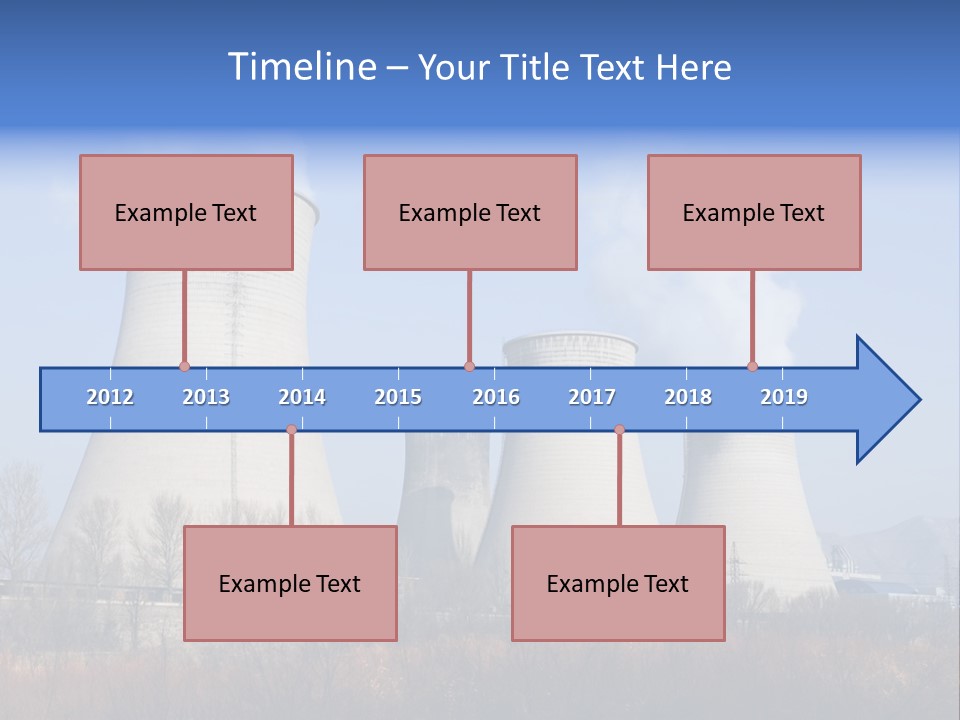 Power Plant In Northern China. PowerPoint Template