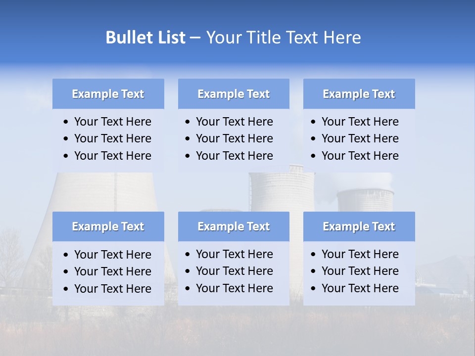 Power Plant In Northern China. PowerPoint Template