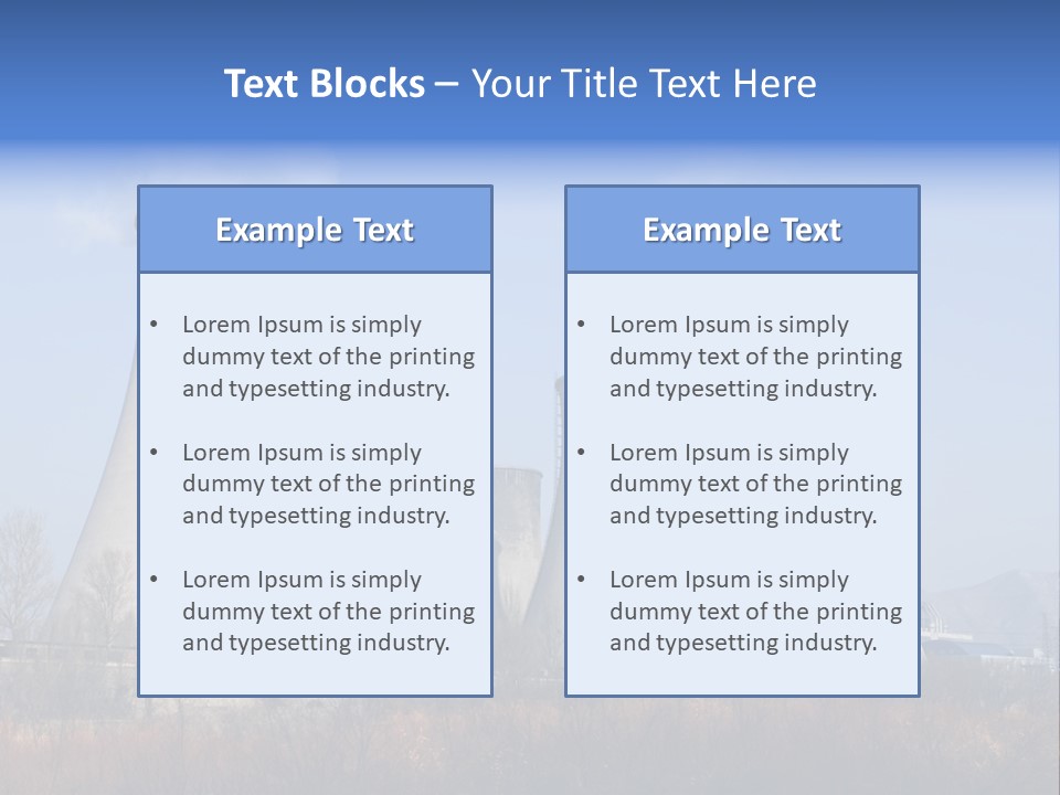 Power Plant In Northern China. PowerPoint Template
