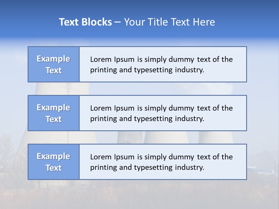 Power Plant In Northern China. PowerPoint Template