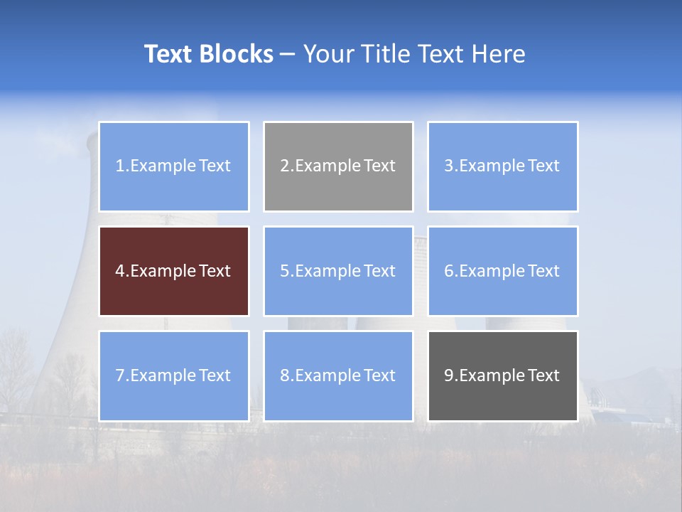 Power Plant In Northern China. PowerPoint Template