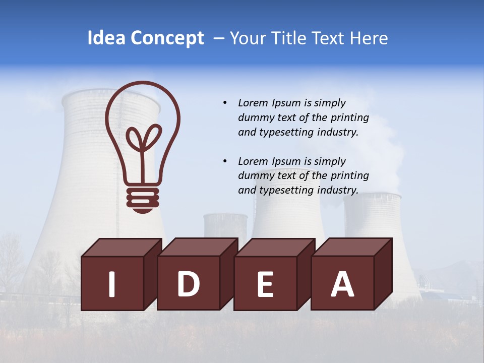 Power Plant In Northern China. PowerPoint Template