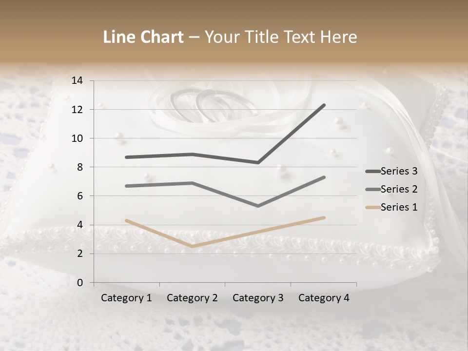 A Wedding Ring Pillow On A Lace Tablecloth PowerPoint Template