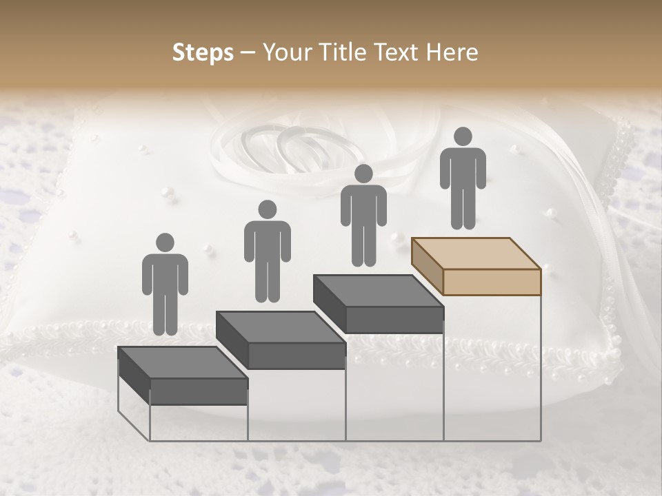A Wedding Ring Pillow On A Lace Tablecloth PowerPoint Template