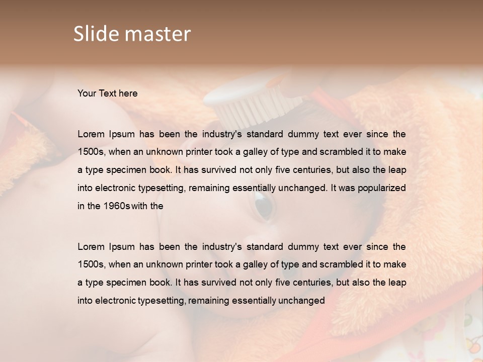 Mother Brushing Her Son With Comb PowerPoint Template