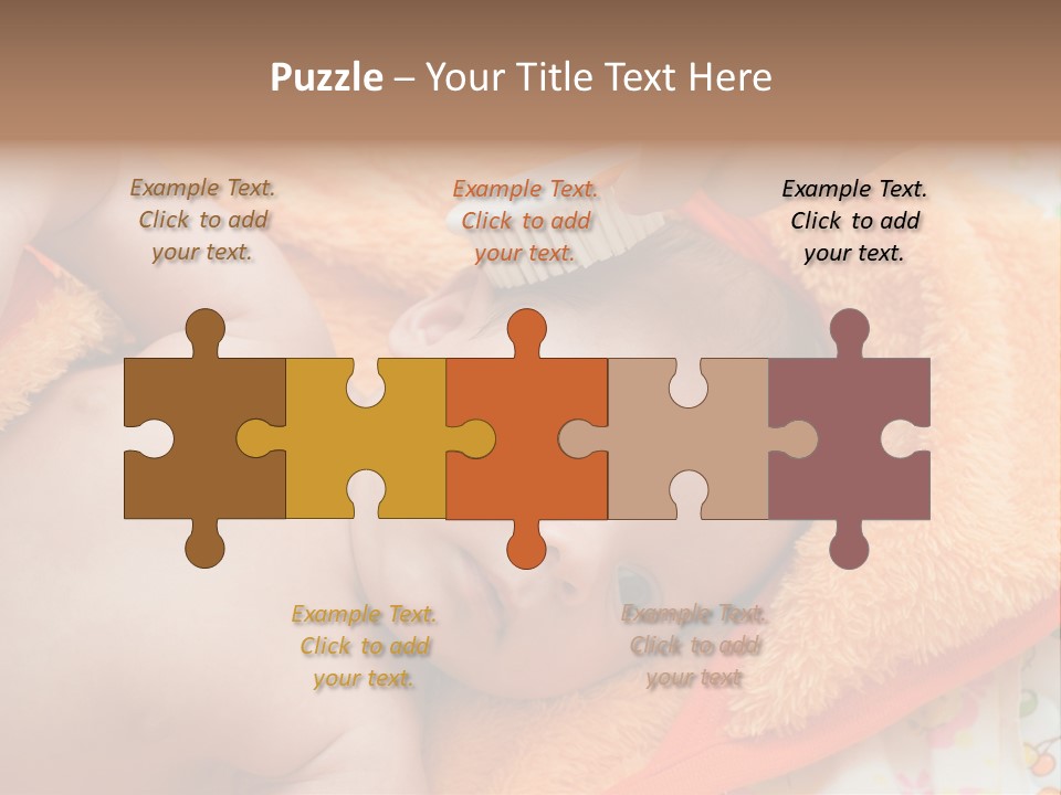 Mother Brushing Her Son With Comb PowerPoint Template