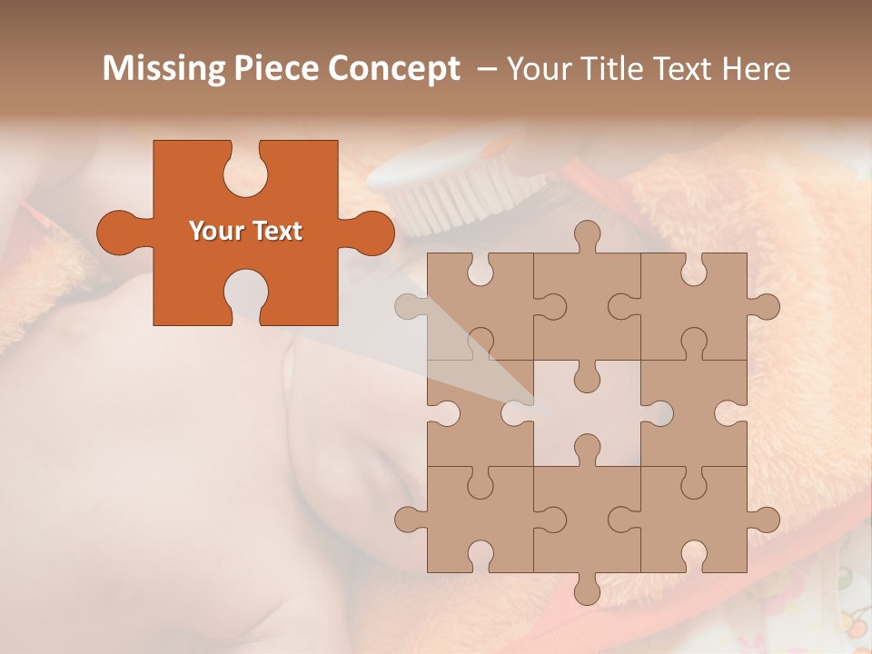 Mother Brushing Her Son With Comb PowerPoint Template