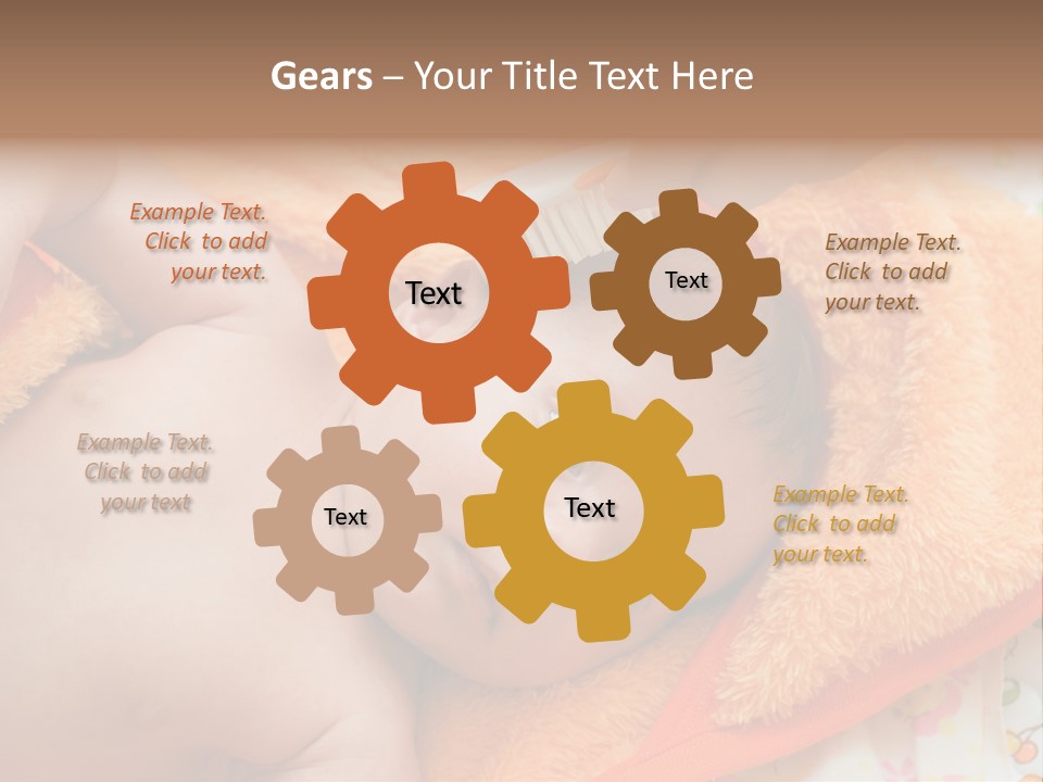 Mother Brushing Her Son With Comb PowerPoint Template