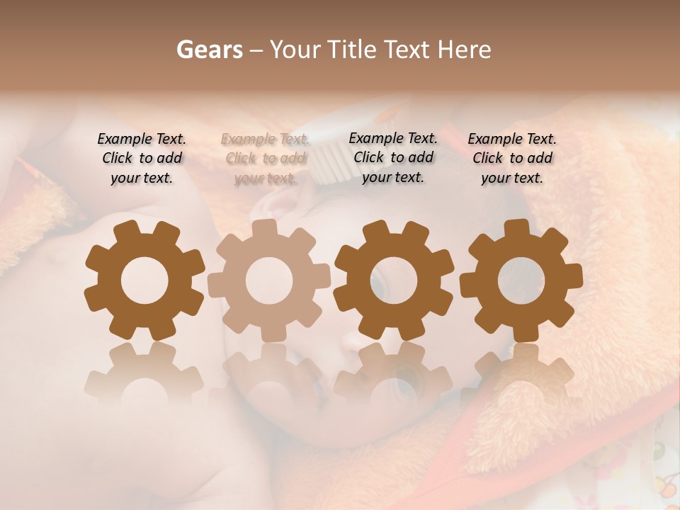 Mother Brushing Her Son With Comb PowerPoint Template